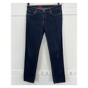 AG Adriano Goldschmied Stilt Cigarette Roll Up Leg Womens Size 31R Dark Denim